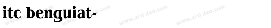 itc benguiat字体转换